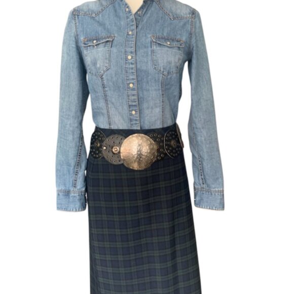 Banana Republic  Blue and Green tartan  Skirt  -  Size 8 - Picture 4 of 12